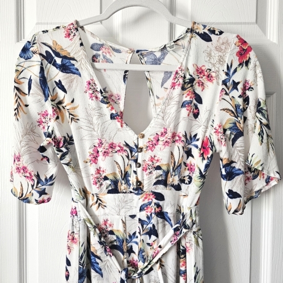 HP🎉 AEO Floral Kimono Romper / Maxi Dress - Size 0 - Picture 4 of 13